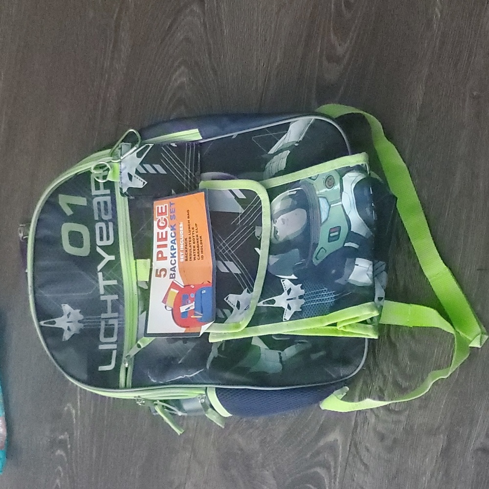 Disney Toy Story Buzz Lightyear Boys Backpack with Lunchbox - 5 piece NEW